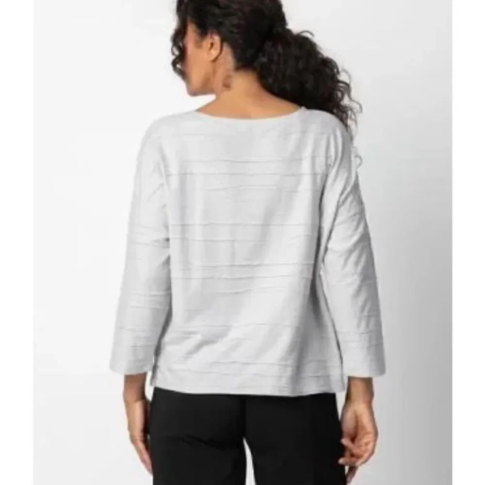 Habitat Steady Stream knit top gray sz Large